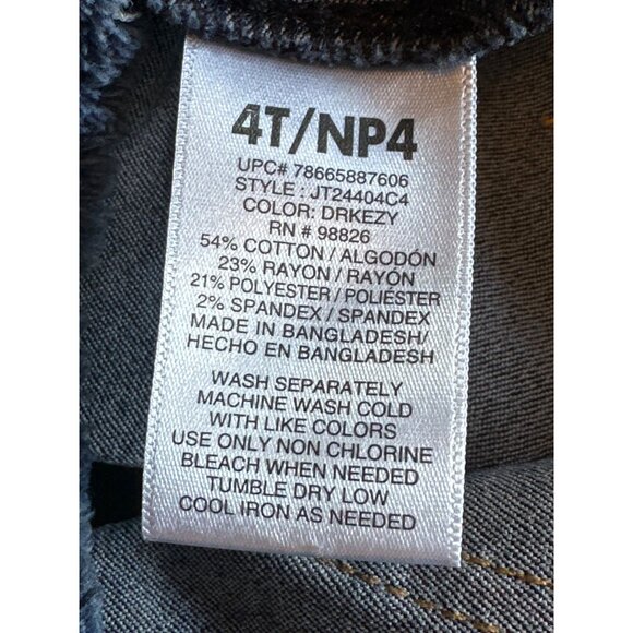 Jordache 4T Dark Wash Denim Dress Toddler Girl Streetwear Y2K Core Mini - Picture 12 of 13